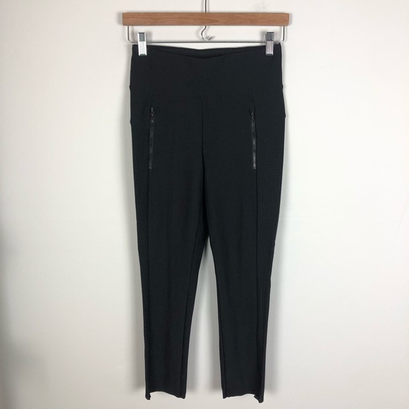 Athleta XS cropped stellar pant zipper pockets black 0797 - Picture 2 of 12